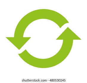 recycle arrows reuse symbol vector illustration design