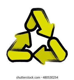 recycle arrows reuse symbol vector illustration design