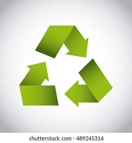 recycle arrows symbol ecology vector illustration design