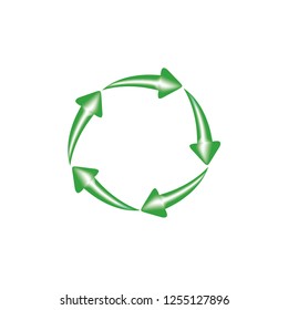 Recycle arrows vector icon. Recycle arrows vector logo