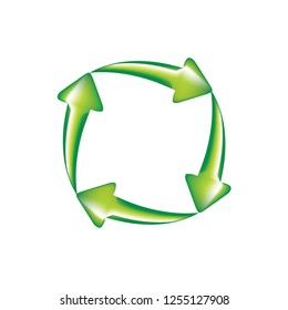 Recycle arrows vector icon. Recycle arrows vector logo