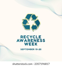 Gráfica vectorial de la Semana de Concienciación sobre el Reciclaje apta para la celebración de la Semana de Conciencia sobre el Reciclado. Diseño de volante, ilustración plana y diseño plano.