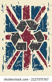 recycle background, illustration in vector format, design template for print t shirt fashion clothing and poster