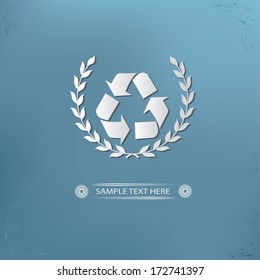 Recycle badge symbol,vector