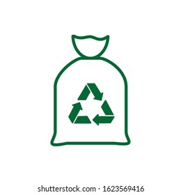 Recycle bag design, Ecology eco save green natural environment protection and care theme Vector illustration