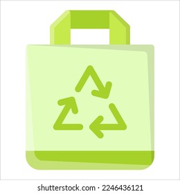 Recycle Bag Icon, Vector Illustration