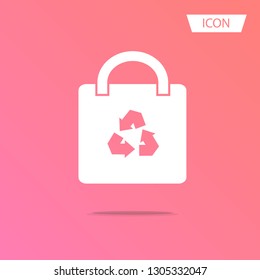 recycle bag icon vector isolated on white background