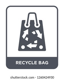 recycle bag icon vector on white background., recycle bag simple element illustration