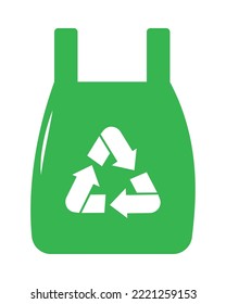 bolsa de reciclaje sobre fondo blanco