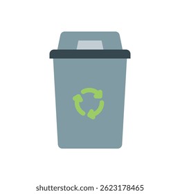 Recycle Bag Vector for Sustainable Living and Waste Reduction. Eco shopping bag illustration. Reusable product concept for environment care. Flat Icon