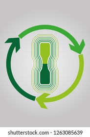 Recycle and banner idea - vector