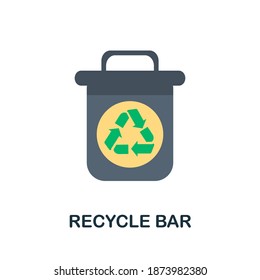 Recycle Bar flat icon. Simple element from save the world collection. Creative Recycle Bar icon for web design, templates, infographics and more