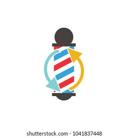 Recycle Barber Logo Icon Design