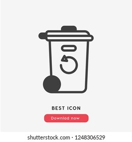 recycle basket  icon vector. Recycle symbol.