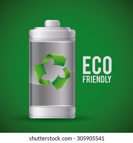 Recycle battery design, vector illustration eps 10.