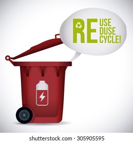 Recycle battery design, vector illustration eps 10.