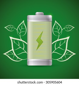 Recycle battery design, vector illustration eps 10.