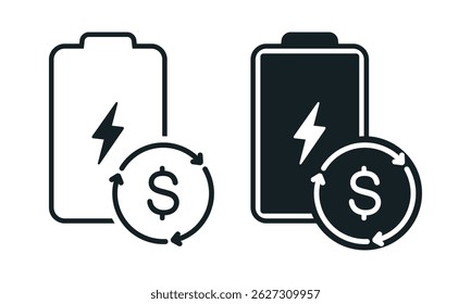 Recycle battery icon. Vector illustration