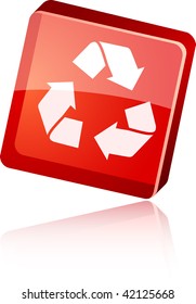 Reciclar   icono hermoso. Ilustración vectorial.