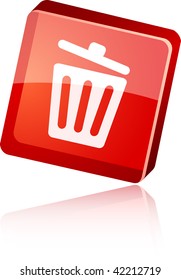 Recycle bin beautiful icon. Vector illustration.