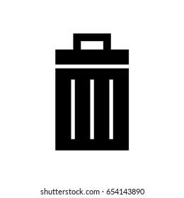 Recycle Bin - Black Flat icon