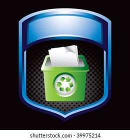papelera de reciclaje en pantalla azul