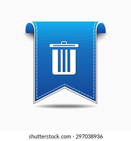 Recycle Bin blue Vector Icon Design