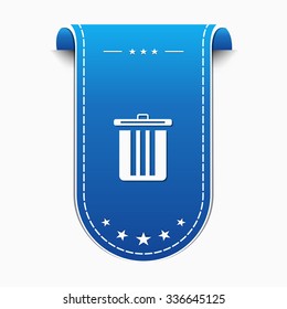 Recycle Bin blue Vector Icon Design