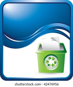 fondo de onda azul de la papelera de reciclaje