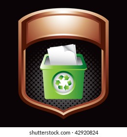 recycle bin bronze display
