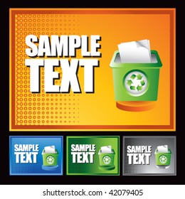 plantillas de semitono coloreadas en papelera de reciclaje