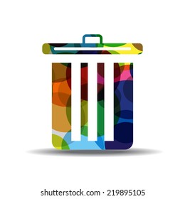 Recycle Bin Colorful Vector Icon Design