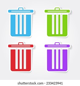 Recycle Bin Colorful Vector Icon Design