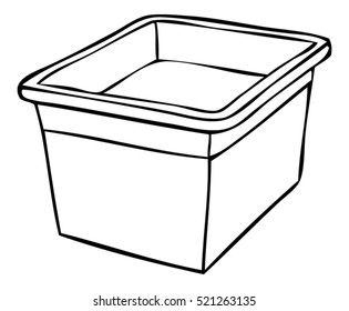 Recycle Bin Drawing - Vector