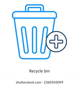 concepto de icono de papelera de reciclaje