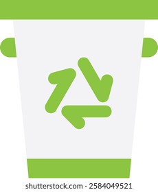 Recycle Bin Dustbin Icon Vector Flat Illustration
