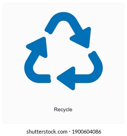 Recycle bin and Eco friendly icon concept