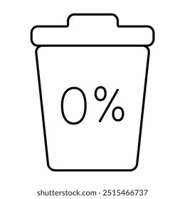 Recycle Bin Editable Line Icons. Green Technology, Net Zero, Carbon Neutral and Environmental Sustainability Concept in Minimal Style. Thin Outline Icons Collection