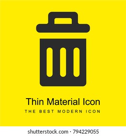 Recycle bin filled tool bright yellow material minimal icon or logo design