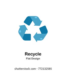 recycle bin flat illustration icon