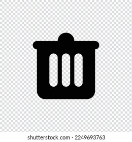 Recycle bin, garbage can filled icon in transparent background, basic app and web UI bold line icon, EPS10