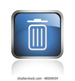 recycle bin glossy icon