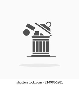 Recycle Bin glyph icon. Can be used for digital product, presentation, print design and more.