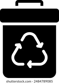 recycle bin glyph icon illustration vector