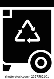 Icono de glifo de Papelera de reciclaje - Icono único, vector 