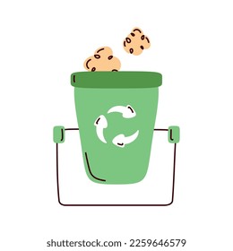 recycle bin green pot icon