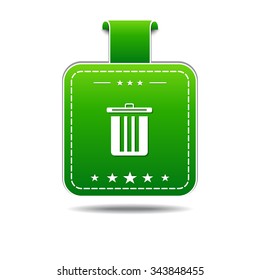 Recycle Bin Green Vector Icon Design