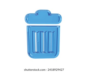 Recycle bin icon 3d render illustration element transparent