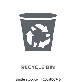 Recycle bin icon. Recycle bin design concept from Ecology collection. Simple element vector illustration on white background.