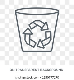 Recycle bin icon. Recycle bin design concept from Ecology collection. Simple element vector illustration on transparent background.